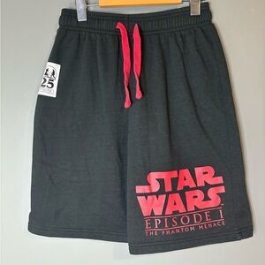 Star Wars size Small Phantom Menace Black French Terry shorts